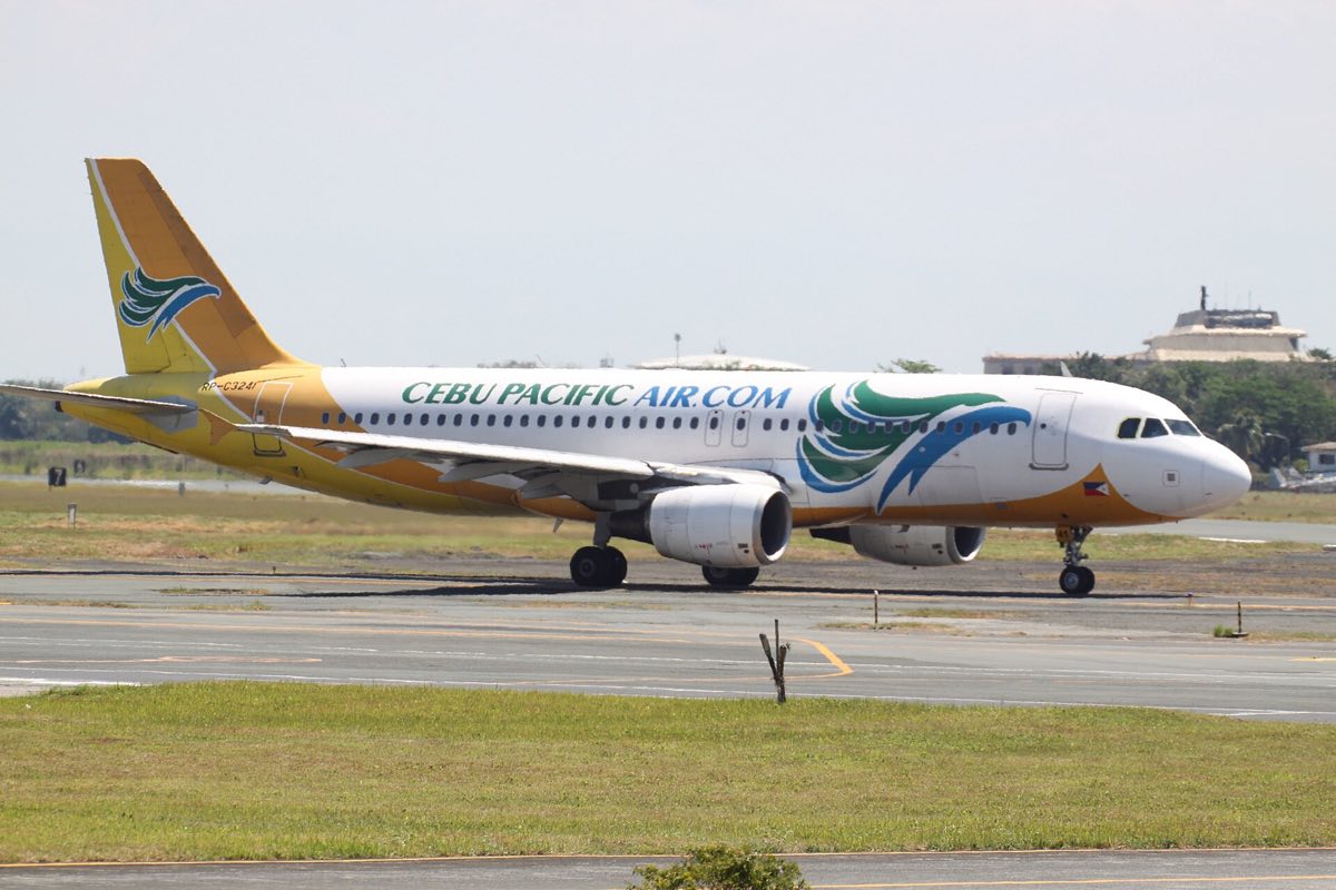 A Cebu Pacific Airbus, one of the two airlines serving the city
